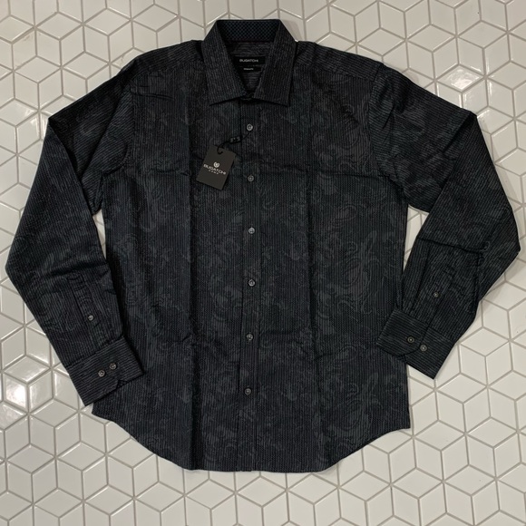 Bugatchi Other - *NWT* Black Bugatchi Shaped Fit Button Down